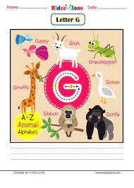 Here they are, along with the origin of their names: Kindergarten Letter G Animal Picture Cards Worksheet