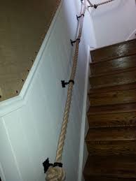 Our thick stair ropes are threaded through their upright supports (colour of your our bannister rope, stair ropes and rope handrail, all come with the fittings they require already attached. Rope Handrail Burlap Wallpaper Countrustical Design Country Rustic Nautical Coastal Living Rooms Basement Stairs Nautical Kitchen Decor