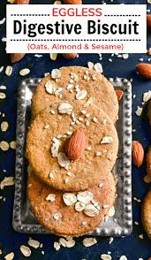 Eggless Digestive Biscuit Recipe Oats Almond And Sesame