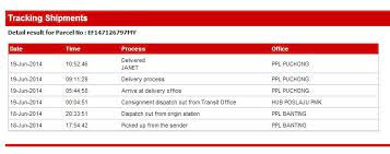 Wait, after a few seconds the tracking result will be displayed. Poslaju Tracking Pos Laju Pos Malaysia Tracking
