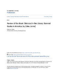 Review of the Book: Silenced in the Library: Banned Books in America, by  Zeke Jarvis