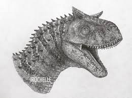 Submitted 4 days ago by exosamteam <your dino here>. The Cretaceous Meat Eating Bull Carnotaurus Sketch I Did During Class Dinosaurs