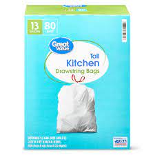 Maybe you would like to learn more about one of these? Great Value Tall Kitchen Trash Bags 13 Gallon 80 Bags Drawstring Walmart Com Walmart Com
