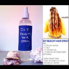Damage from chemical services, regular overuse of heated styling tools i never heard of hairspray or gel causing anything but heavy buildup. Diy Beach Hair Spray Beachy Hair Diy Beach Hair Diy Hair Spray