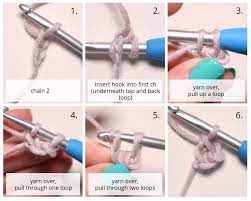 It works as a chain & a single crochet in the same stitch. A Step By Step Picture Tutorial For The Foundation Single Crochet Stitch Chainless Foundation Single Crochet Crochet Stitches Foundation Half Double Crochet