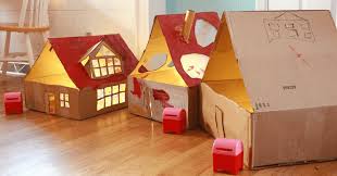 Thin cardboard, like that from a cereal box or notepad backing is perfect for this. How To Make A Diy Cardboard Dollhouse With Lights