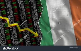 ireland flag finance stock market stock stock illustration