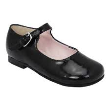 Girls Nina Bonnett Size 25 W Black Patent