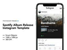 Free Spotify Album Release Instagram Template Ad In 2020 Instagram Template Album Releases Free Social Media Templates