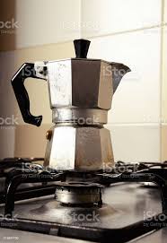 italian vintage coffeepot on kitchen