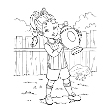 Kleur deze kleurplaat in fijne kleuren. Leuk Voor Kids Nancy Wint De Beker