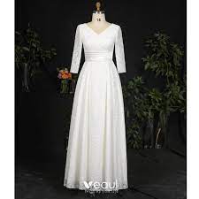 Shop the top 25 most popular 1 at the best. Classic Elegant Ivory Plus Size Wedding Dresses 2020 A Line Princess V Neck Floor Length Long