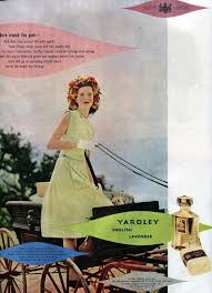 Finnfemme 1940s Yardley English Lavender Flower Child Vintage 1946 Ad English Lavender Flower Child Yardley