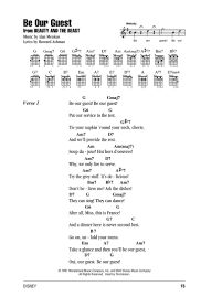 Be Our Guest From Beauty And The Beast By Alan Menken Guitar Chords Lyrics Guitar Instruct Guitar Chords And Lyrics Guitar Chords For Songs Guitar Chords