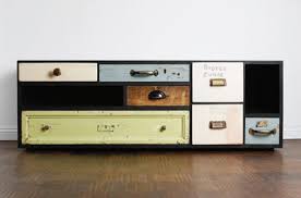 Recycling Sideboard Schubladen Wohnungseinrichtung Stil Schubladen Regal