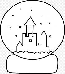 These pages can be decorated with crayons and pencils or even paint and glitter. Snow Globe Coloring Book Png 4606x5270px Globe Area Black And White Child Christmas Download Free