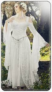 White Medieval Wedding Dresses Celtic Wedding Dress Medieval Wedding Dress Renaissance Wedding Dresses