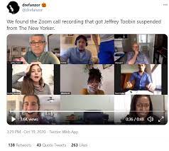 Cnn has begun rehabilitating the public image of disgraced legal analyst jeffrey toobin, bringing him back many found comic relief in the decision, such as those who posted a video of vice president kamala. Video Of The Lubin Toobin Zoom Call Found Eta Ny Post Confirms That Toobin Was Tigerdroppings Com
