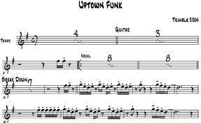 Uptown Funk Mark Ronson Bruno Mars Top 40 Horn Charts