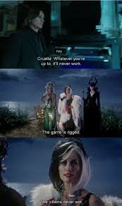 The Truth Is The Game Was Rigged From The Start Whatever You Re Up To It Ll Never Work The Game Is Rigged The Villains Never Win Cruella 4 11 Heroes And Villains Once Upon A Time Ouat Abc Tv Shows