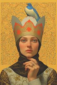 超現實+華麗風格的美女#midjourney