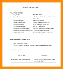 Sample Project Proposal Template For Students In Format Plan Example ...