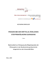 Maybe you would like to learn more about one of these? Pdf Frauen Bei Den Mittelalterlichen Steppenvolkern Eurasiens
