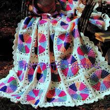 Instant Download Pdf Vintage Crochet Pattern For Dresden Plate Etsy Granny Square Quilt Crochet Patterns Crochet Blanket Patterns
