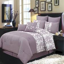 Bliss Purple And White Olympic Queen Size Luxury 12 Piece Comforter Set Includes Comforter Bed Skirt Pillow S Luxury Bedding Sets Comforter Sets Purple Bedding
