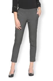 Van Heusen Woman Trousers Leggings Van Heusen Grey Trousers For Women At Vanheusenindia Com
