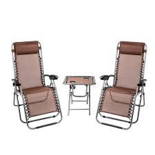 Choose from contactless same day delivery, drive up and more. Segmart Patio Lounge Chairs 3 Piece Zero Gravity Chair And Free Table W 2 Cup Holders Folding Lounge Chaise Recliners W Padded Headrest Hold Up To 350lbs For Garden Pool Camping Q1555