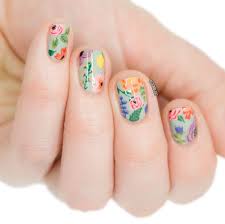 Annariflebond And Riflepaperco Inspired This Freehand Floral Design Check Out The Blog For The Full List Of Zoyan Nail Art Blog Pink Flower Nails Anna Bond