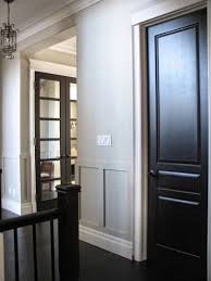Light Gray Walls White Trim Black Doors Black Interior Doors Painted Interior Doors Doors Interior