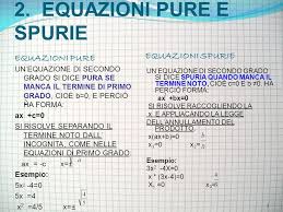Possiamo quindi affermare che un'equazione spuria. Equazioni Di Secondo Grado Ppt Video Online Scaricare