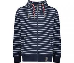 Sie hat einen durchgehenden reißverschluss mit kinnschutz sowie eine kapuze mit kordelzug und. Offshore Herren Sweatjacke Streifen