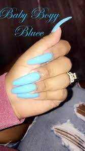 Baby Blue Long Coffin Acrylic Brebraxkin On Insta Long Acrylic Nails Coffin Blue Acrylic Nails Baby Blue Acrylic Nails