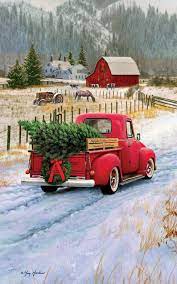 Pin By Debbi Hurst On Wallpapers Vintage Truck Christmas Vintage Christmas Images Christmas Truck