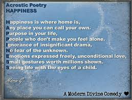 Happiness My Poetry Acrostic Poetry Original Quotes