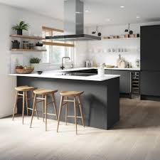 Black And White Kitchen Matt Magnet On Instagram Brand New For Spring The Luna Matt Graphite Is A Breath Of Fresh Air Bringing U In 2020 Urban Kitchen Open Plan Kitchen Diner Home Decor Kitchen