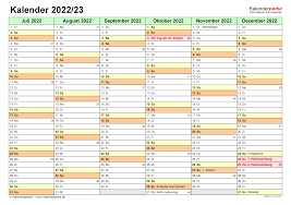 Sie können die kalender auch auf ihrer webseite einbinden oder in ihrer publikation abdrucken. Halbjahreskalender 2022 2023 Als Excel Vorlagen Zum Ausdrucken