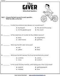 The Giver Literature Study Unit