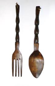 Wooden Fork And Spoon 70s Kitchen Wall Hanging Classic 70s Decor Souvenirs D Enfance Et Bois