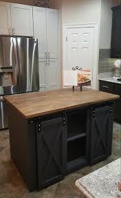 fantastic barn door kitchen island