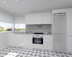 Las cocinas blancas consiguen transmitir el color gris es un color a tener en cuenta en la decoración de cocinas pequeñas y modernas. Cocina Santos Modelo Line Laminado Blanco Brillo Encimera Silestone Gris Expo Cocinas Santos