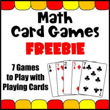 This Is A Free Collection Of 7 Math Games That Use Playing Cards The Games Are For 2 Players Or 2 4 Players They Include Gam Math Card Games Simple Math Math