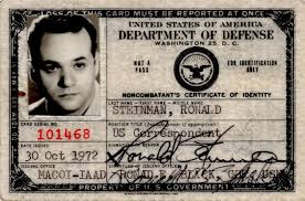 Ronald Steinman S Dod Id Card Vietnam Veteran News Mack Payne War Vietnam Veterans Cards