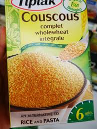 Ingredients whole wheat couscous (whole wheat durum semolina), natural vegan chicken flavor (maltodextrin, salt, yeast extract, natural flavor, vegetable oils olive, palm, modified corn starch, soy lecithin), salt, roasted garlic, garlic, onion, parsley. Couscous Wholewheat Bio Tipiak