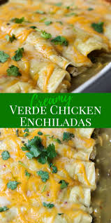 Easy Creamy Verde Chicken Enchiladas Mom S Dinner Recipe Easy Enchilada Recipe Mexican Dinner Easy Enchiladas