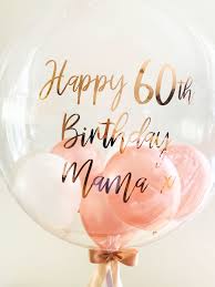 Big Personalised Birthday Bubble Balloon In A Box Delivered Etsy 60th Birthday Balloons Mini Balloons Bubble Balloons