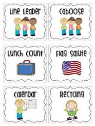 preschool classroom jobs free printables